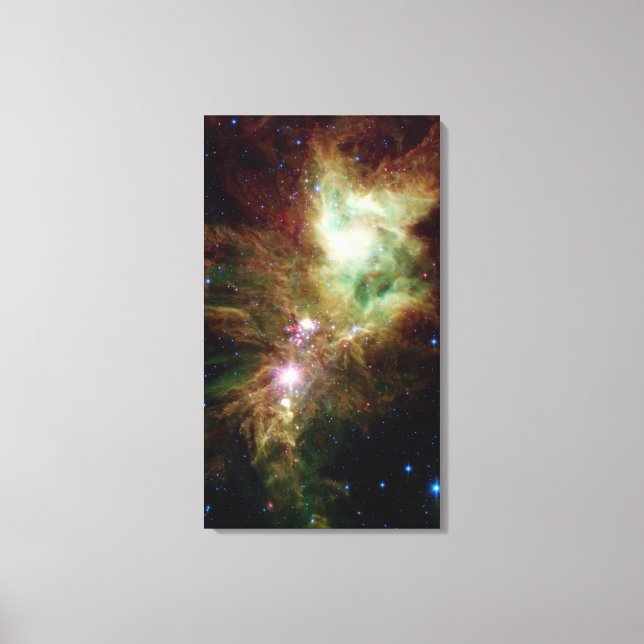 Newborn stars in the Christmas Tree cluster Canvas Print (Front)