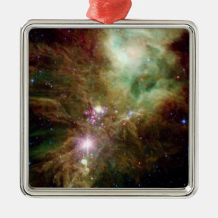 Newborn stars in the Christmas Tree cluster Metal Tree Decoration