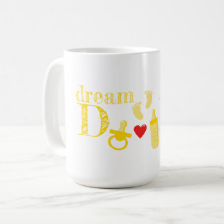 Newborn Yellow Dream Dad Text Graphic Coffee Mug