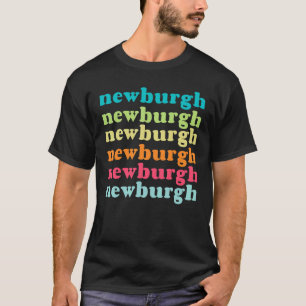 Newburgh New York  NY  Colourful Repeating Text T-Shirt