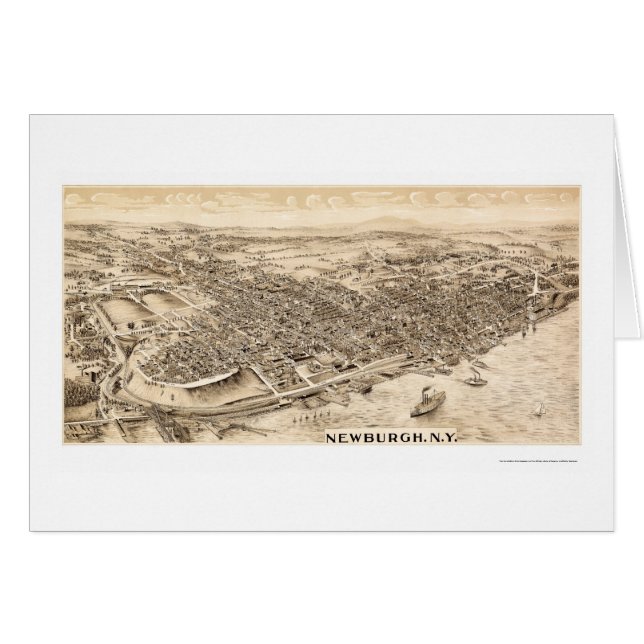 Newburgh, NY Panoramic Map - 1900 (Front Horizontal)