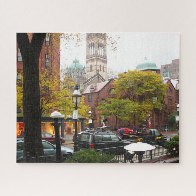 Newbury Street Boston Jigsaw Puzzle (Horizontal)