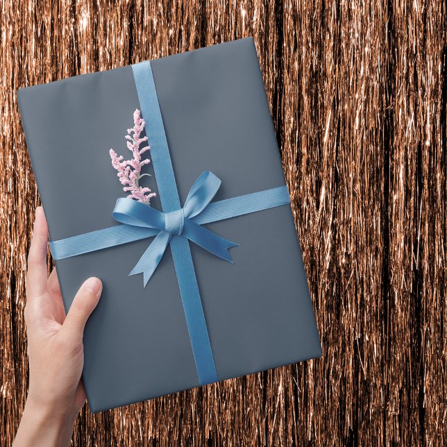 Newburyport Blue Solid Colour Wrapping Paper (Creator Uploaded)