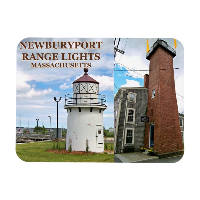 Newburyport Harbour Range Lights, MA Flexi Magnet (Horizontal)
