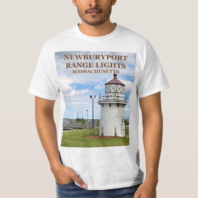 Newburyport Harbour Range Lights, Mass. T-Shirt (Front)