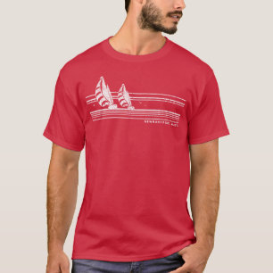 Newburyport Ma Sailing 70S Nautical Sailboat funny T-Shirt