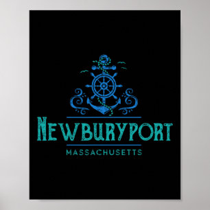 Newburyport Machusetts Nautical Design Poster