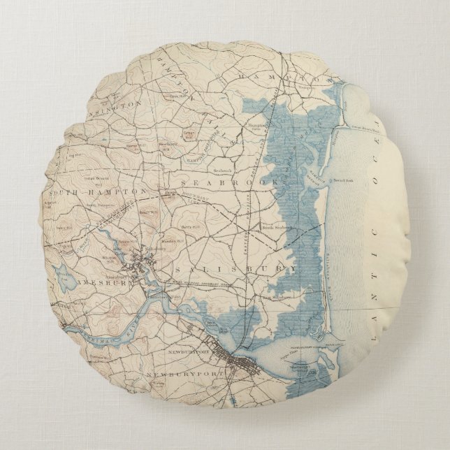 Newburyport, Massachusetts Round Cushion (Front)