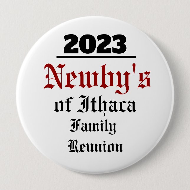 NEWBY REUNION button (Front)