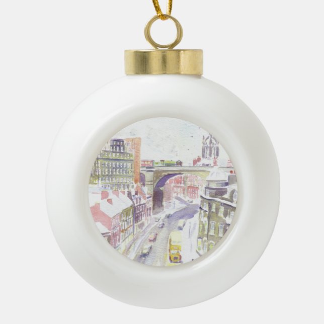 Newcastle AEC Regent Christmas bauble Ceramic Ball Christmas Ornament (Front)