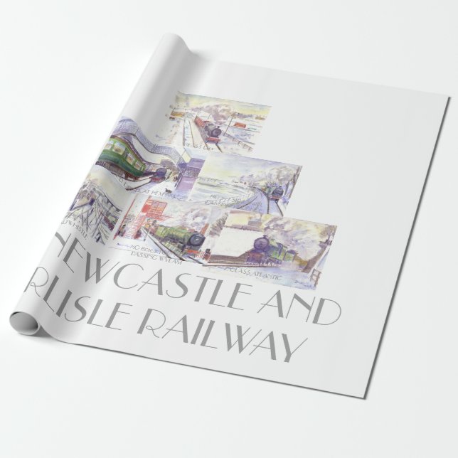 Newcastle and Carlisle Railway Wrapping Paper (Unrolled)