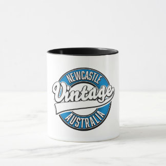 Newcastle australia vintage style logo mug