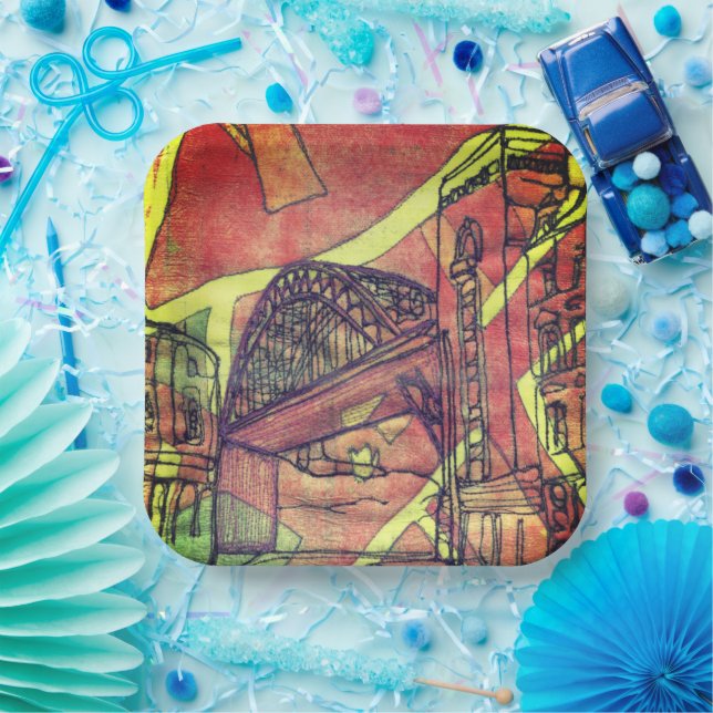 Newcastle bridge paper plate (Party)