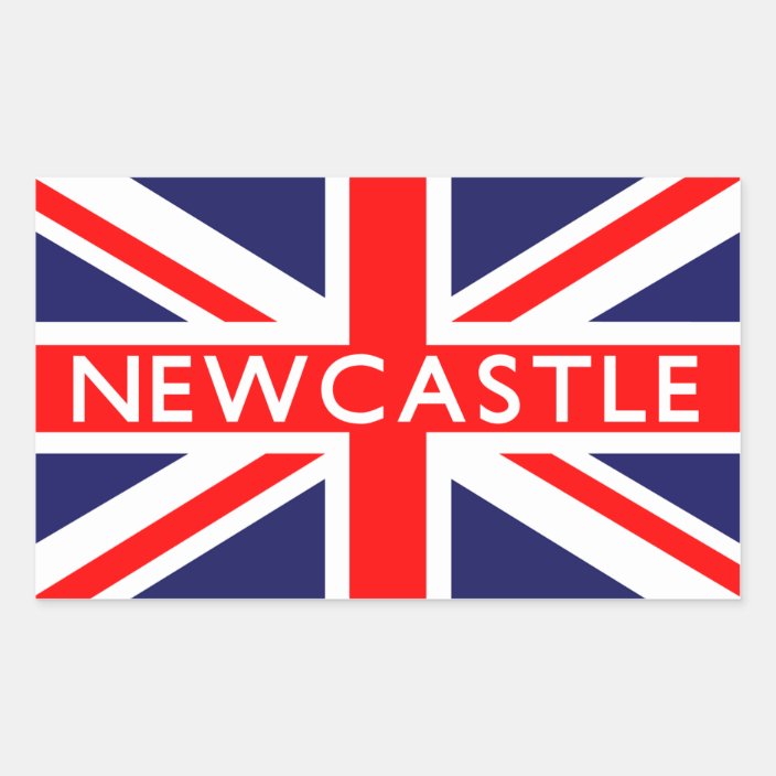 Newcastle British Flag Rectangular Sticker Zazzle.co.uk