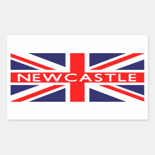 Newcastle : British Flag Rectangular Sticker