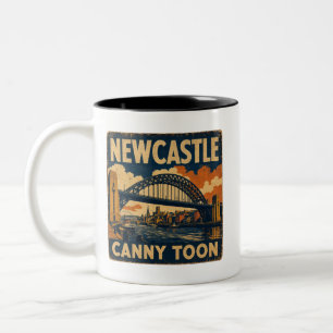 Newcastle Canny Toon Poster Two-Tone Coffee Mug