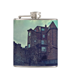 Newcastle castle , ruins hip flask