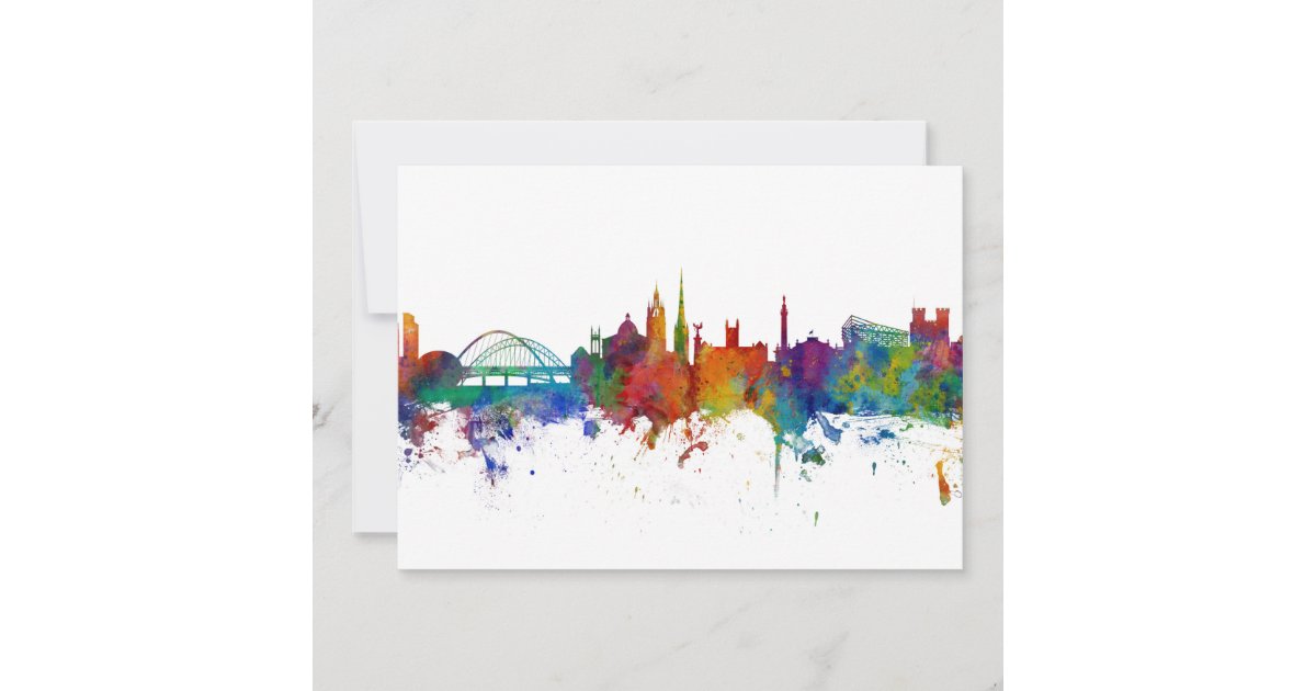 Newcastle England Skyline Invitation Zazzle