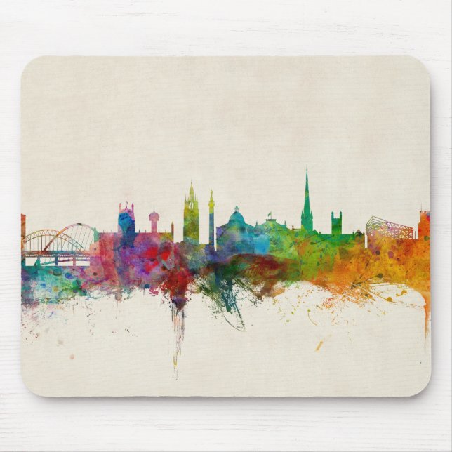 Newcastle England Skyline Mouse Mat (Front)