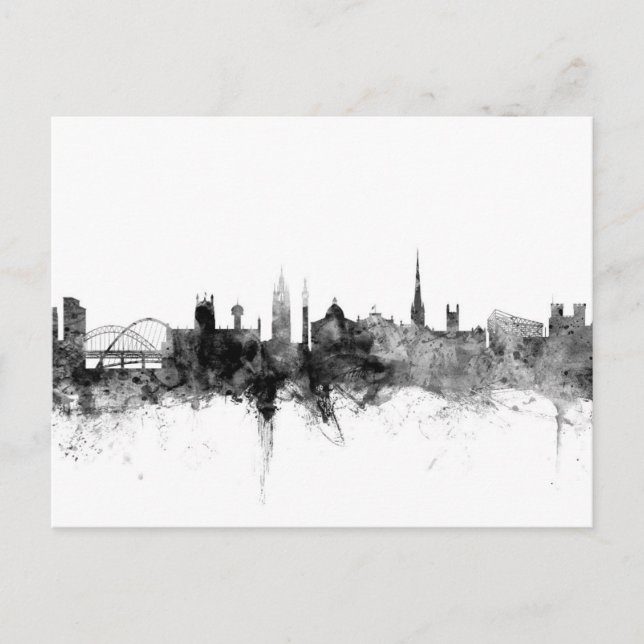 Newcastle England Skyline Postcard (Front)