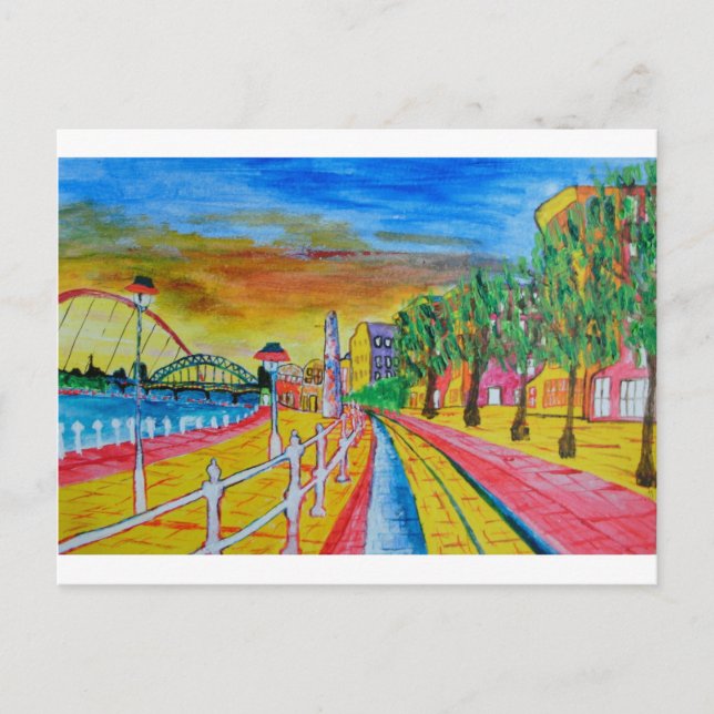 Newcastle quayside postcard (Front)