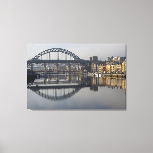 Newcastle Quayside & the Tyne Bridge Canvas Print (Front)