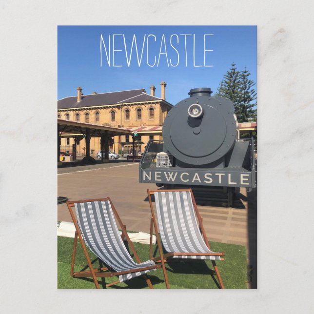 newcastle train postcard (Front)