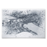 Newcastle Tyne Bridge Artistic Sketch
