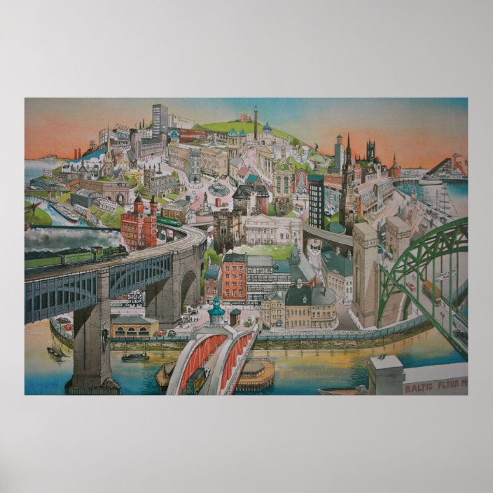 Newcastle upon Tyne, England Poster Zazzle.co.uk