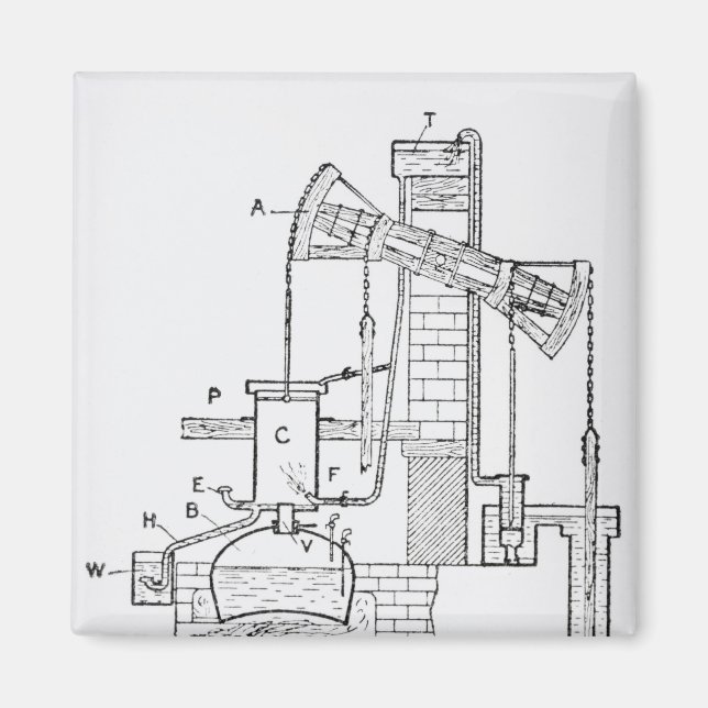 Newcomen's Atmospheric Engine Magnet (Front)