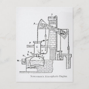 Newcomen's Atmospheric Engine Postcard