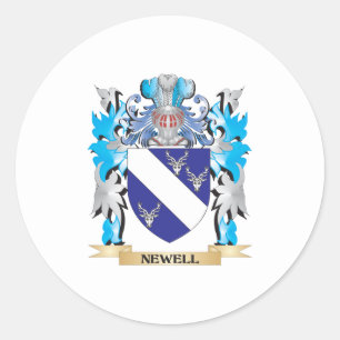 Newell Coat of Arms - Family Crest Classic Round Sticker