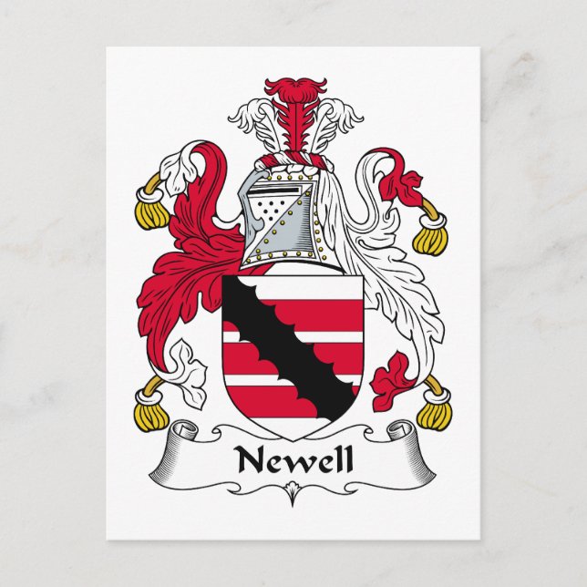 Newell Family Crest Postcard (Front)
