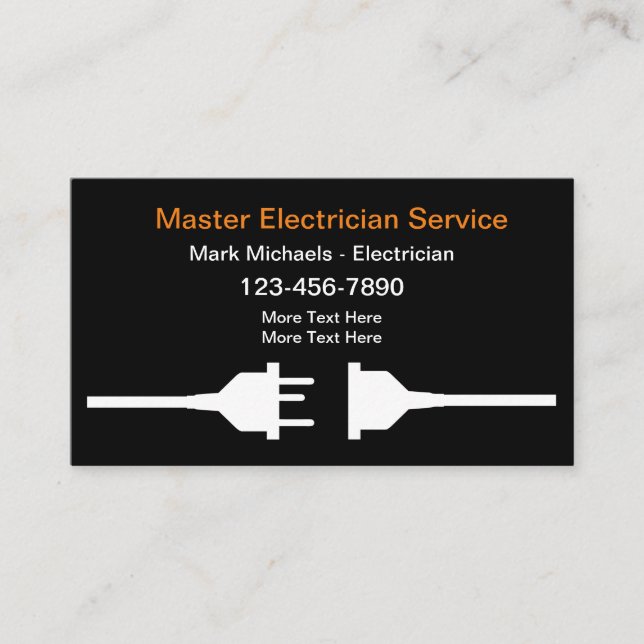 Newest Electrician Business Card Trend (Front)