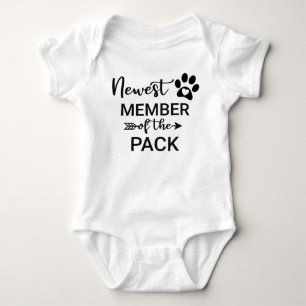 Newest Member of the Pack Pregnancy Announcement Baby Bodysuit