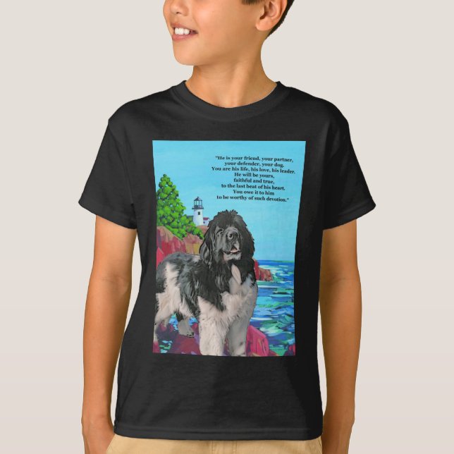 NEWF AND LIGHTHOUSE T-Shirt (Front)