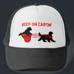 newf express  copy, Keep on Cartin' Trucker Hat<br><div class="desc">Keep on Cartiin' trucker hat for the newf enthusiast who does draught   work with the newfoundland dog</div>