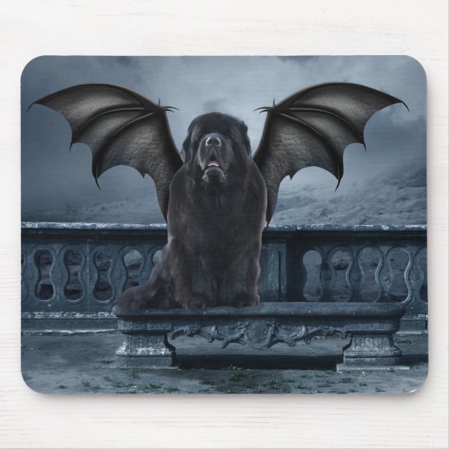 Newf Gargoyle Mouse pad (Front)