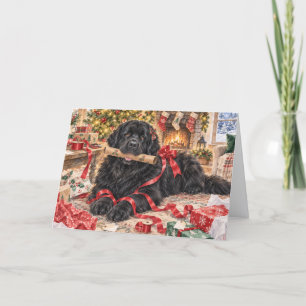 Newf Holiday Gift Wrap Fun Card
