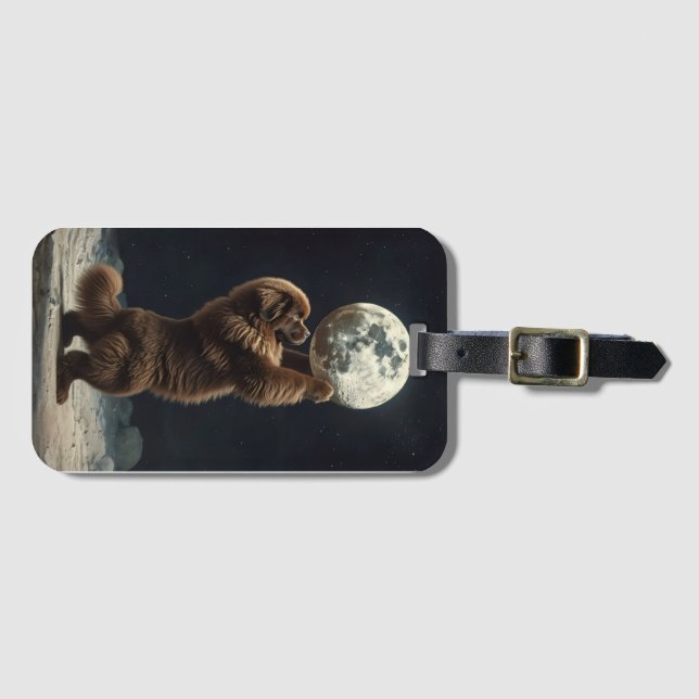 Newf moon  luggage tag (Front Horizontal)