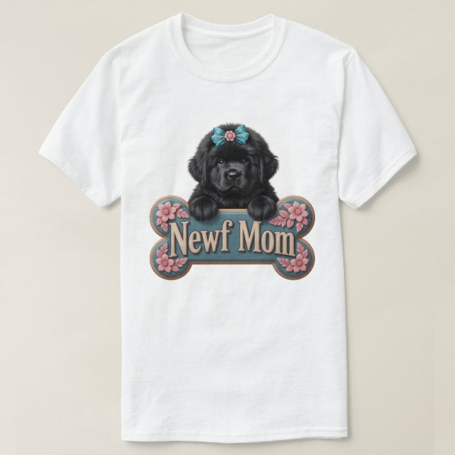 Newf Mum Bone T-Shirt (Design Front)