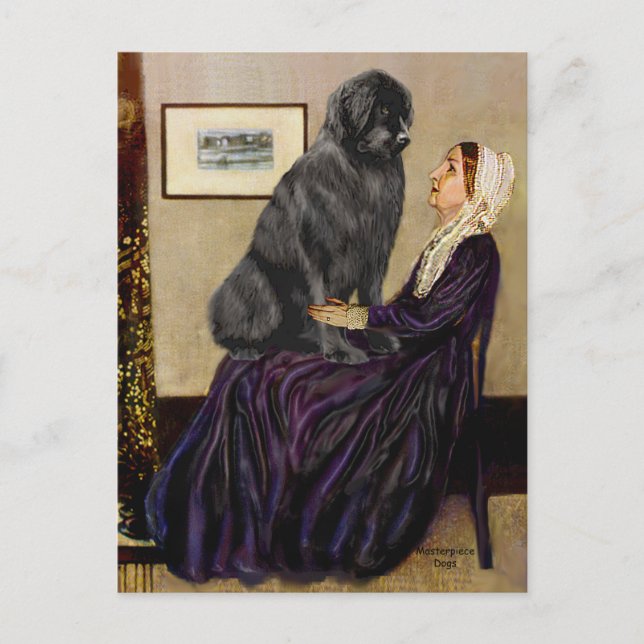 Newfie 1 - Whistler's Mother Postcard (Front)
