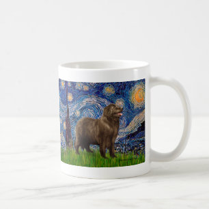 Newfie (brown2) - Starry Night Coffee Mug