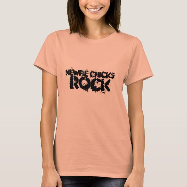 Newfie Chicks Rock T-Shirt (Front)
