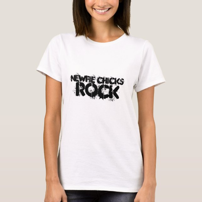 Newfie Chicks Rock T-Shirt (Front)