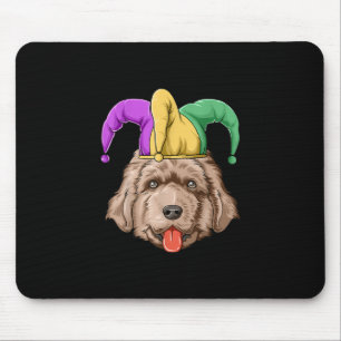 Newfie dog with hat   newfoundland owner gift mouse mat