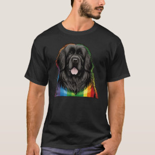 Newfie Gay Pride LGBT Rainbow Flag on Newfoundland T-Shirt