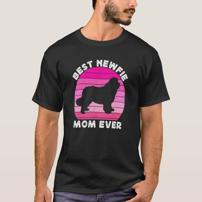 Newfie Mama Mom For Women Newfy Newfoundland Dog M T-Shirt (Front)