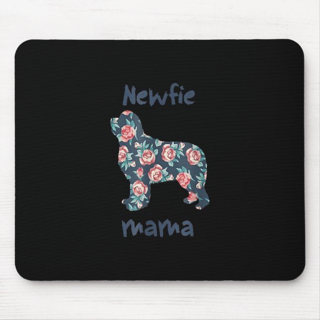 Newfie mama | Newfoundland dog mum present Mouse Mat (Front)