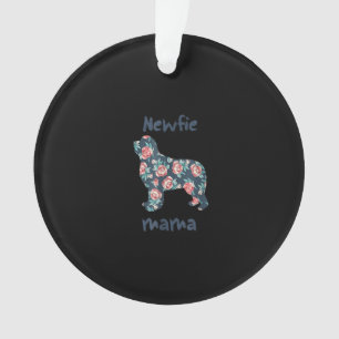 Newfie mama   newfoundland dog mum present ornament
